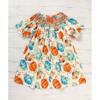 Pumpkin Smocked Dress