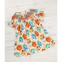 Pumpkin Smocked Dress