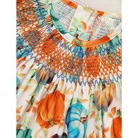 Pumpkin Smocked Dress