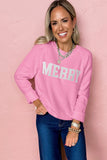 "MERRY" Raglan Sleeve Sweater