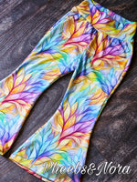 Abstract Foliage Flare Bell Bottoms 2/3T