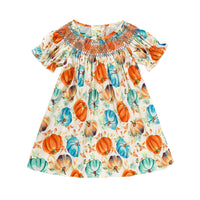 Pumpkin Smocked Dress