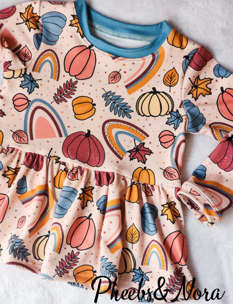 Pumpkins & Rainbows Peplum