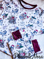 Christmas Blue Dog Lounge Shirt & Leggings