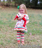 Santa's Helper Ruffled Peplum & Leggings
