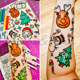 Color Your Own Holiday Tattoos