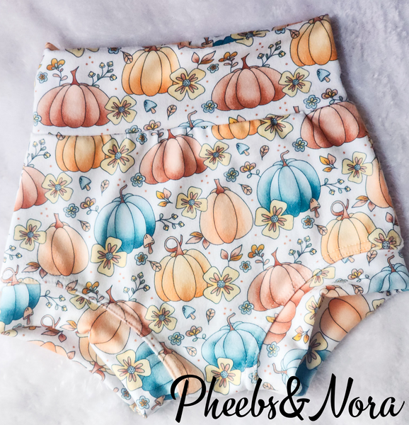 Candy Corn Floral Pumpkins Bummies 12/18m